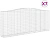 vidaXL Gabionen mit Hochbogen 7 Stk. 400x50x160/180cm Verzinktes Eisen 3146000 Bild 2