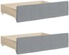 vidaXL Bettschubladen 2 Stk. Hellgrau Holzwerkstoff und Stoff 833910 Bild 2