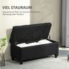 HOMCOM Sitzbank mit Stauraum Armlehnen, Samtartiges Polyester (Truhenbank, 1-St, Polsterbank), Polyester Gummiholz Schwarz 100 x 40 x 44 cm Bild 4