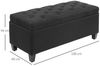 HOMCOM Sitzbank mit Stauraum Armlehnen, Samtartiges Polyester (Truhenbank, 1-St, Polsterbank), Polyester Gummiholz Schwarz 100 x 40 x 44 cm Bild 3