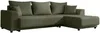 Vente-unique - NESSARO Sofa SamtStoff Grün - B 149 cm x H 80 cm x L 240 cm Bild 5