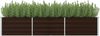 Hochbeet für Garten OSKAR Braun 240x80x45cm Verzinkter Stahl Hochbeet Metall Gartenbeet Kräuterbeet Blumenbeet Beet hoch Frühbeet für Garten Gemüsebeet Bild 3
