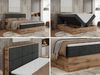 Boxspringbett mit Kopfteil und Topper, Polsterbett - ALBERO 2 - 160 x 200 cm - Dunkelgrau Stoff - H3 Bild 2