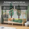 Bellabino 'Bia' Hausbett 90x200 cm mit Matratze, natur, Kiefer Massivholz, Montessori Kinderbett mit Rausfallschutz und Lattenrost Bild 5
