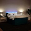 vidaXL Boxspringbett mit Matratze Blau 160x200 cm Samt 3290080 Bild 5
