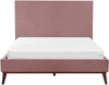 Bett mit Lattenrost BAYONNE 140 x 200 cm Samtstoff Rosa Bild 5