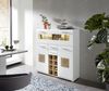 Barschrank >Fun Plus< in weiss matt / Eiche Dekor - 120x129x37 (BxHxT) Bild 4