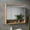 Spiegelschrank Beatrice Cashmere/Artisan-Eiche 80 x 72 cm mit 3 Spiegeltüren Vicco Bild 3