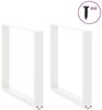 vidaXL Esstischbeine U-Form 2 Stk. Weiß 90x(72-73) cm Stahl 4013193 Bild 3