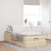 vidaXL Ottoman-Bett mit Matratze Creme 100x200 cm Stoff 3311090 Bild 3
