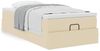 vidaXL Ottoman-Bett mit Matratze Creme 100x200 cm Stoff 3311090 Bild 4
