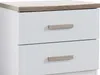 Vente-unique - SKAIDO Bedside table Holz, Platte BeigeWeiß - B 40 cm x H 50 cm x L 50 cm Bild 2