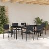vidaXL Garten Essgruppe mit Kissen 7 pcs Schwarz Poly-Rattan 3379707 Bild 4
