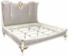 Casa Padrino Luxus Barock Doppelbett Silber / Weiß / Gold - Barockstil Schlafzimmer Möbel Bild 2