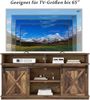 TV-Schrank 148x40x78cm für Fernseher bis 65 Zoll, Rustikales Design mit Schiebetüren, 8 Ablagefächern, 2 höhenverstellbaren Regalen Bild 5