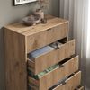Kommode Eliza Viking Oak 76 x 120 cm mit 5 Schubladen Vicco Bild 5