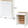Garderoben-Set >Bari< (2-teilig) weiss matt / Eiche - 78x190x38cm (BxHxT) Bild 5