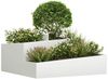 vidaXL Garten-Pflanzgefäß Weiß 100 x 100 x 50 cm Kaltgewalzter Stahl 873586 Bild 3