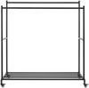 CLP Kleiderständer Lieska mit Rollen 2 Kleiderstangen mit Schuhablage aus Metall,150 cm Bild 5