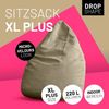 Lumaland 'Luxury XL Plus' Sitzsack, Beige, Microvelours, 220 l Bild 2