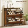 Schuhschrank 98 x 24 x 95 cm mit 4 Klappschubladen, offenem Oberregal und Stahlrahmen Bild 3