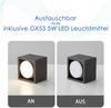 ZMH Deckenspots LED Schwarz Aufbauspot - Spots Deckenleuchte Aufputz inklusive LED Warmweiß GX53 5W Deckenstrahler Eckig Aufbaustrahler Schwenkbar für Küche Wohnzimmer Esszimmer Korridor Flur Bild 2