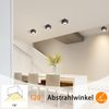 ZMH Deckenspots LED Schwarz Aufbauspot - Spots Deckenleuchte Aufputz inklusive LED Warmweiß GX53 5W Deckenstrahler Eckig Aufbaustrahler Schwenkbar für Küche Wohnzimmer Esszimmer Korridor Flur Bild 5
