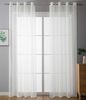Gardinenbox Gardine, Ösen (2 St), transparent, Voile, Ösenvorhänge Voile »Uni« Bleibandabschluß 20332-cn2 Bild 5