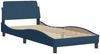 vidaXL Bettgestell mit Kopfteil "Dover" Blau 90x200 cm Stoff 373111 Bild 2