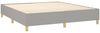 Boxspringbett mit Matratze & LED Stoff Hellgrau 160x200 cm Bild 5