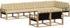 vidaXL Outdoor-Sofagarnitur mit Kissen 8 pcs Weiß und Beige 3388811 Bild 2