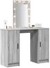vidaXL Schminktisch mit Speicher Grau 102 x 33 x 135 cm Holzwerkstoff 865186 Bild 3