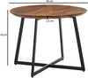 Couchtisch 60 x 60 x 45 cm Sheesham Massivholz / Metall Sofatisch Rund, Design Wohnzimmertisch Kaffeetisch Massiv, Kleiner Tisch Beistelltisch Wohnzimmer Modern Bild 4