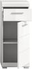 Xonox Scout Standschrank (B/H/T: 37x88x31 cm) in weiß Nachbildung und weiß Hochglanz tiefzieh Bild 3