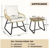 Yaheetech Balkonset Gartenmöbel-Set, Gartenlounge-Set mit 2 Lehnstühle & 1 Beistelltisch Bild 4