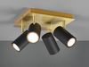 LED Deckenstrahler Schwarz Gold 4-flammig, Quadrat 24cm Bild 5