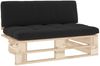 vidaXL Outdoor-Mittelsofa Paletten Imprägniertes Kiefernholz 3066536 Bild 2