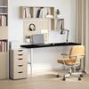 vidaXL Schreibtischplatte Dunkelbraun 160x50x2,5 cm Massivholz Eiche 4009031 Bild 3