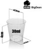 BigDean 200 Stück Schnapsgläser Plastik 3cl lebensmittelecht robust & wiederverwendbar - Shotgläser aus bruchsicherem Kunststoff Bild 3