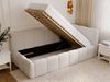GRAINGOLD Cloud One Jugendbett 90x200, Einzelbett mit Bettkasten, mit Lattenrost, Bouclé-Stoff, Rechts, Hellbeige Bild 5