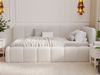 GRAINGOLD Cloud One Jugendbett 90x200, Einzelbett mit Bettkasten, mit Lattenrost, Bouclé-Stoff, Rechts, Hellbeige Bild 4