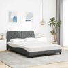 vidaXL Bett mit Matratze Dunkelgrau 120x200 cm Stoff 3310728 Bild 3