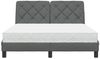vidaXL Bett mit Matratze Dunkelgrau 120x200 cm Stoff 3310728 Bild 5