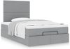 vidaXL Ottoman-Bett mit Matratze Hellgrau 120x200 cm Stoff 3313064 Bild 4