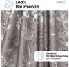 ZIRVEHOME Bettwäsche Baumwolle Bettbezug Braun Weiß Geblümt, Polina, Renforce, 3 teilig, Baumwolle Bettbezug Braun Weiß Geblümt, Polina Bild 3