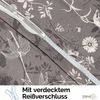 ZIRVEHOME Bettwäsche Baumwolle Bettbezug Braun Weiß Geblümt, Polina, Renforce, 3 teilig, Baumwolle Bettbezug Braun Weiß Geblümt, Polina Bild 4