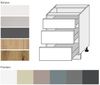 Schubladenunterschrank KVANTUM Teilauszug 60cm Korpus- & FrontFarbe: graphit matt / eiche artisan Q-D3M/60 Bild 2