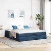 vidaXL Ottoman-Bett mit Matratzen Blau 200x200 cm Stoff 3311140 Bild 3