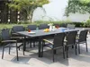 Vente-unique - NAURU Garden dining set Metall Grau - B 100 cm61 cm x H 76 cm89 cm x L 240 cm180 cm55 cm Bild 1