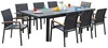 Vente-unique - NAURU Garden dining set Metall Grau - B 100 cm61 cm x H 76 cm89 cm x L 240 cm180 cm55 cm Bild 2